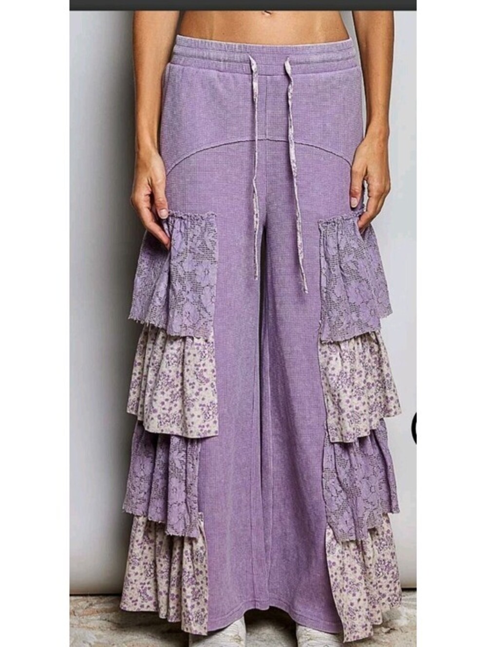 POL Thermal Rumba Ruffle Thermal Pants Baby Lilac Sz M